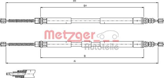 Metzger 11.6796 - Жило, ръчна спирачка vvparts.bg