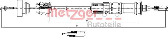 Metzger 11.3921 - Въжен механизъм, задействане на съединителя vvparts.bg