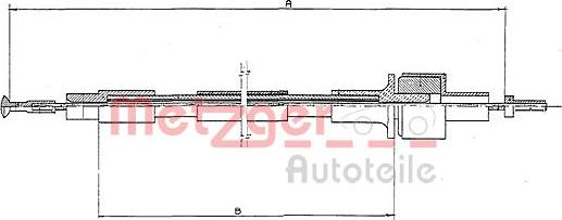 Metzger 11.245 - Въжен механизъм, задействане на съединителя vvparts.bg