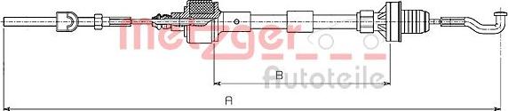 Metzger 11.2531 - Въжен механизъм, задействане на съединителя vvparts.bg