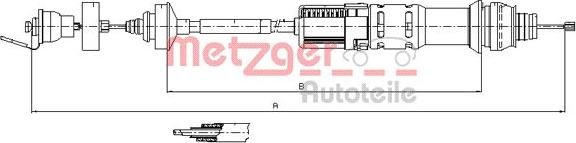 Metzger 11.2198 - Въжен механизъм, задействане на съединителя vvparts.bg