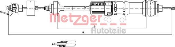 Metzger 11.2284 - Въжен механизъм, задействане на съединителя vvparts.bg