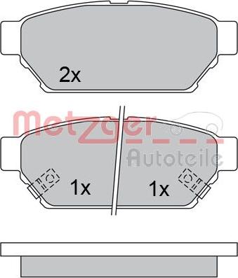 Metzger 1170492 - Комплект спирачно феродо, дискови спирачки vvparts.bg