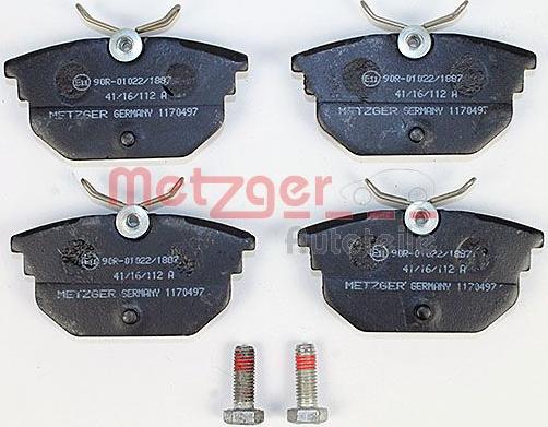 Metzger 1170497 - Комплект спирачно феродо, дискови спирачки vvparts.bg