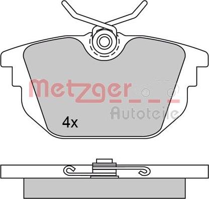 Metzger 1170497 - Комплект спирачно феродо, дискови спирачки vvparts.bg