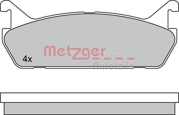 Metzger 1170448 - Комплект спирачно феродо, дискови спирачки vvparts.bg