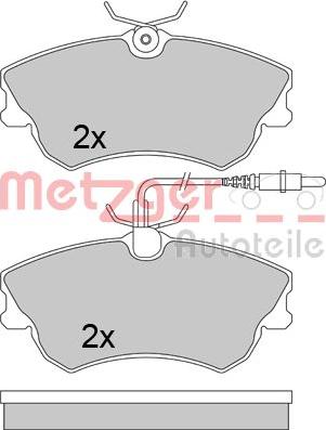 Metzger 1170456 - Комплект спирачно феродо, дискови спирачки vvparts.bg