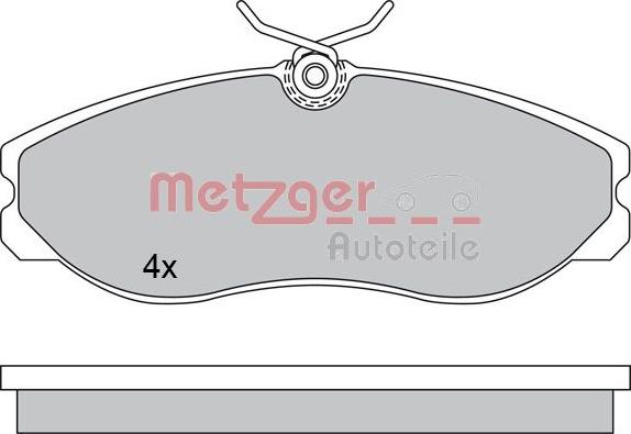 Metzger 1170451 - Комплект спирачно феродо, дискови спирачки vvparts.bg