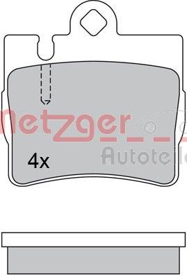 Metzger 1170460 - Комплект спирачно феродо, дискови спирачки vvparts.bg