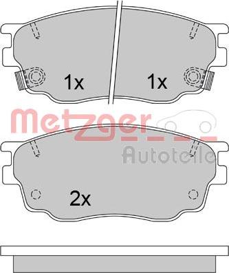 Metzger 1170461 - Комплект спирачно феродо, дискови спирачки vvparts.bg