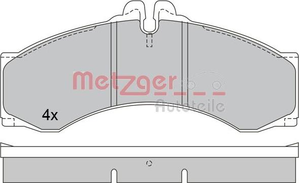 Metzger 1170400 - Комплект спирачно феродо, дискови спирачки vvparts.bg