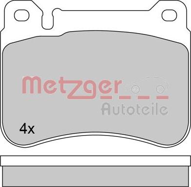 Metzger 1170407 - Комплект спирачно феродо, дискови спирачки vvparts.bg