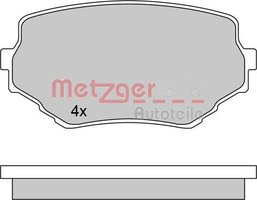 Metzger 1170415 - Комплект спирачно феродо, дискови спирачки vvparts.bg