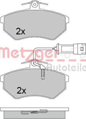 Metzger 1170412 - Комплект спирачно феродо, дискови спирачки vvparts.bg