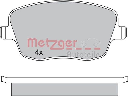 Metzger 1170417 - Комплект спирачно феродо, дискови спирачки vvparts.bg