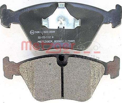 Metzger 1170489 - Комплект спирачно феродо, дискови спирачки vvparts.bg