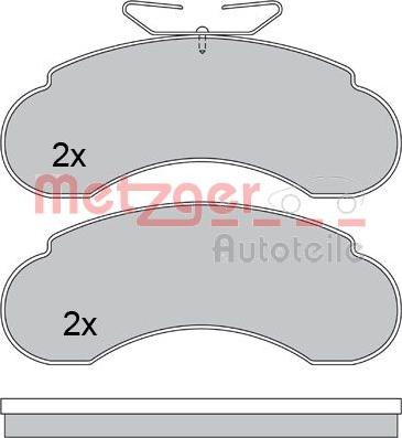 Metzger 1170485 - Комплект спирачно феродо, дискови спирачки vvparts.bg