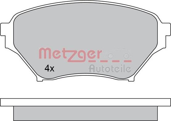Metzger 1170480 - Комплект спирачно феродо, дискови спирачки vvparts.bg