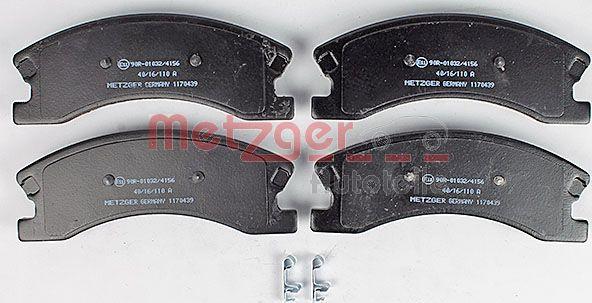 Metzger 1170439 - Комплект спирачно феродо, дискови спирачки vvparts.bg