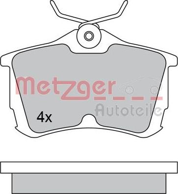 Metzger 1170435 - Комплект спирачно феродо, дискови спирачки vvparts.bg