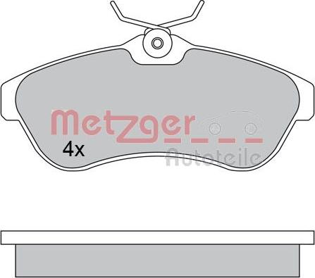 Metzger 1170438 - Комплект спирачно феродо, дискови спирачки vvparts.bg