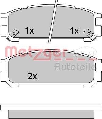 Metzger 1170429 - Комплект спирачно феродо, дискови спирачки vvparts.bg