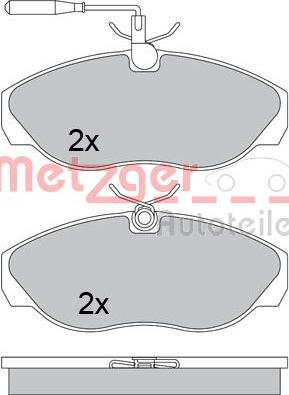 Metzger 1170477 - Комплект спирачно феродо, дискови спирачки vvparts.bg