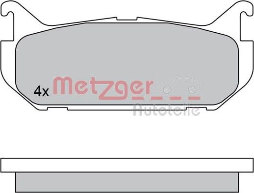 Metzger 0416.00 - Комплект спирачно феродо, дискови спирачки vvparts.bg