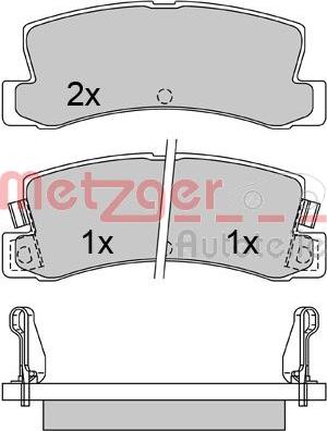 Metzger 1170546 - Комплект спирачно феродо, дискови спирачки vvparts.bg