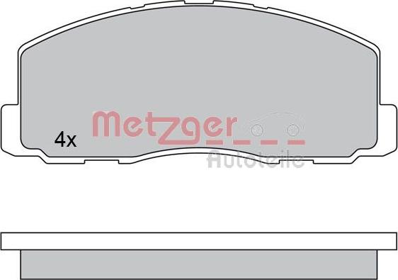 Metzger 1170569 - Комплект спирачно феродо, дискови спирачки vvparts.bg