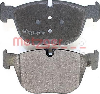 Metzger 1170562 - Комплект спирачно феродо, дискови спирачки vvparts.bg