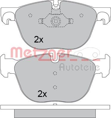 Metzger 1170562 - Комплект спирачно феродо, дискови спирачки vvparts.bg