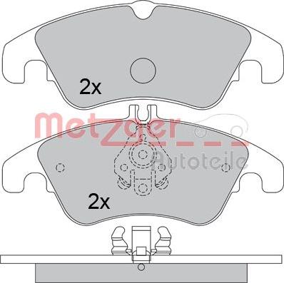 Metzger 1170509 - Комплект спирачно феродо, дискови спирачки vvparts.bg