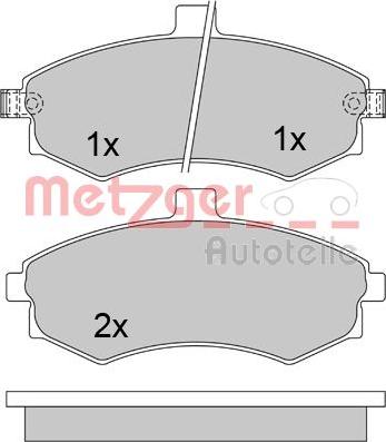 Metzger 1170506 - Комплект спирачно феродо, дискови спирачки vvparts.bg