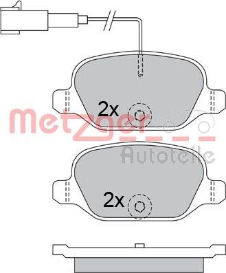 Metzger 1170500 - Комплект спирачно феродо, дискови спирачки vvparts.bg