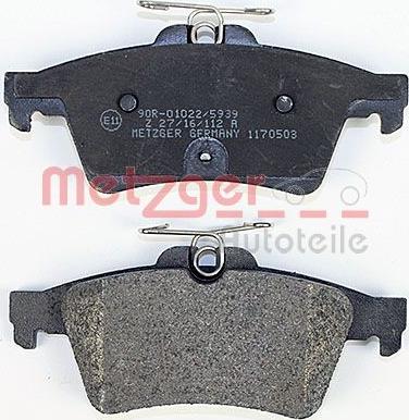 Metzger 1170503 - Комплект спирачно феродо, дискови спирачки vvparts.bg