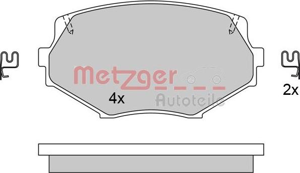 Metzger 1170515 - Комплект спирачно феродо, дискови спирачки vvparts.bg