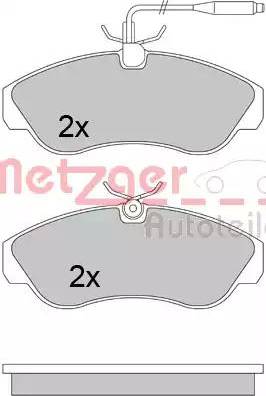 Metzger 1170516 - Комплект спирачно феродо, дискови спирачки vvparts.bg