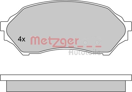 Metzger 1170518 - Комплект спирачно феродо, дискови спирачки vvparts.bg