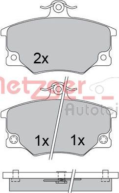 Magneti Marelli 323700034100 - Комплект спирачно феродо, дискови спирачки vvparts.bg