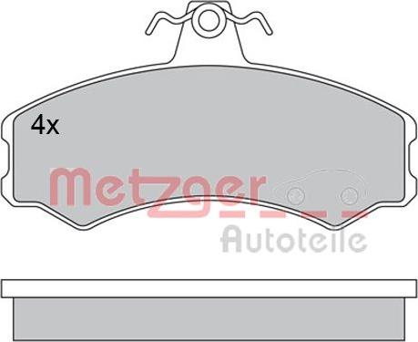 Metzger 1170512 - Комплект спирачно феродо, дискови спирачки vvparts.bg