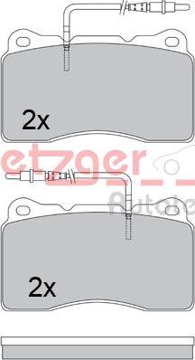 Metzger 1170534 - Комплект спирачно феродо, дискови спирачки vvparts.bg