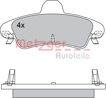 Metzger 1170531 - Комплект спирачно феродо, дискови спирачки vvparts.bg