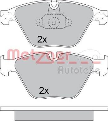 Metzger 1170538 - Комплект спирачно феродо, дискови спирачки vvparts.bg