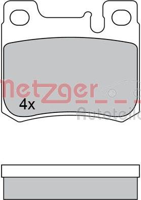 Metzger 1170526 - Комплект спирачно феродо, дискови спирачки vvparts.bg