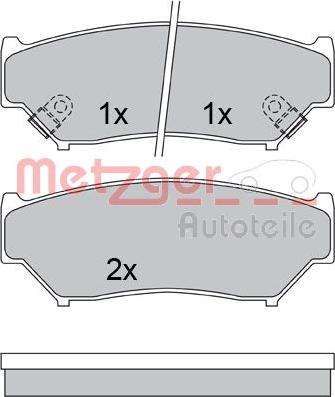 Metzger 1170528 - Комплект спирачно феродо, дискови спирачки vvparts.bg