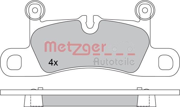 Metzger 1170523 - Комплект спирачно феродо, дискови спирачки vvparts.bg
