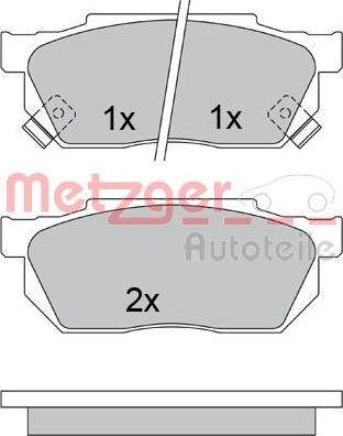 Metzger 1170527 - Комплект спирачно феродо, дискови спирачки vvparts.bg