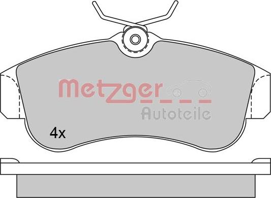 Metzger 1170574 - Комплект спирачно феродо, дискови спирачки vvparts.bg