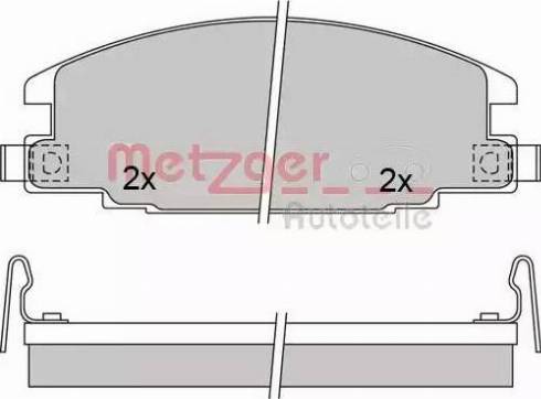 Metzger 1170571 - Комплект спирачно феродо, дискови спирачки vvparts.bg